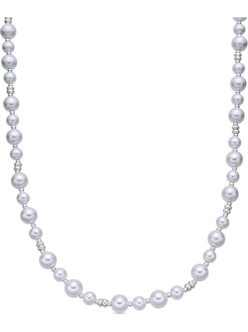 Collier Luxenter en perles blanches avec finition rhodiée - Akio - Kiabi