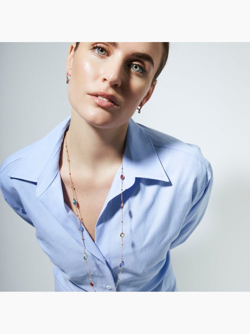 Collier Luxenter en quartz hydrothermal multicolore plaqué or jaune 18 carats - Laswen - Kiabi Collier Luxenter en quartz hydrothermal multicolore plaqué or jaune 18 carats - Laswen - Kiabi