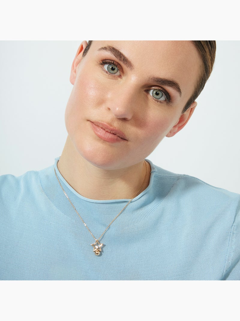Collier Luxenter en zircone brillante avec finition en or rose 18 carats - Losath Argent - Kiabi