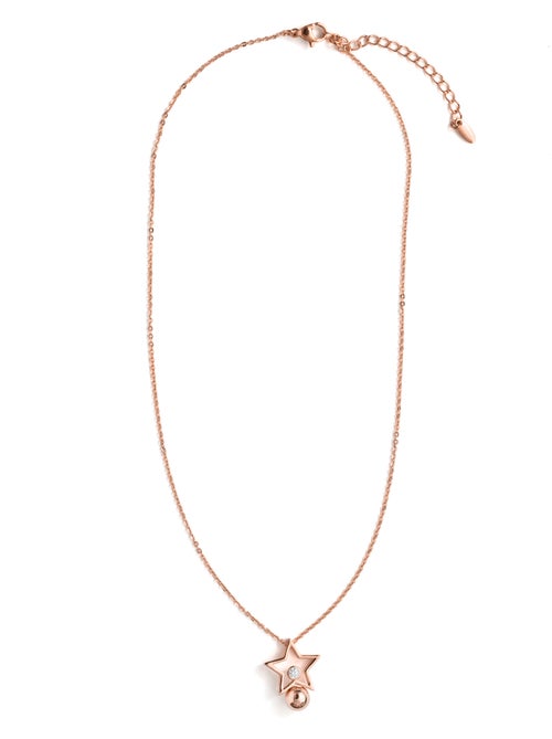 Collier Luxenter en zircone brillante avec finition en or rose 18 carats - Losath - Kiabi
