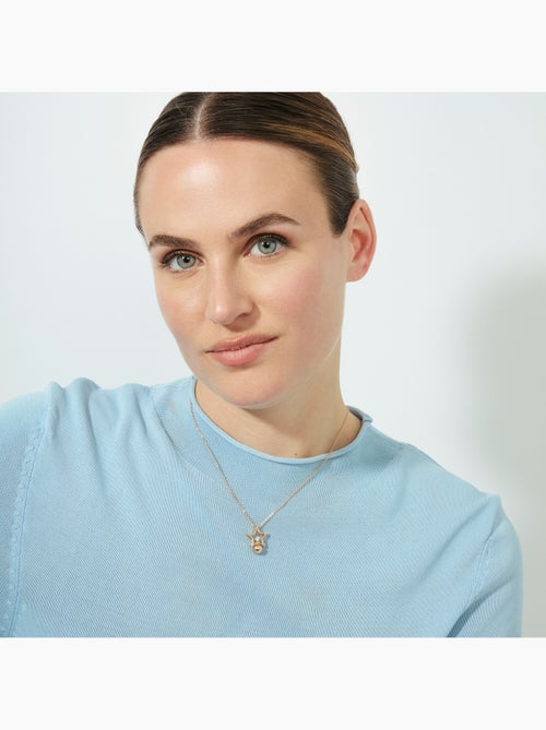 Collier Luxenter en zircone brillante avec finition en or rose 18 carats - Losath - Kiabi
