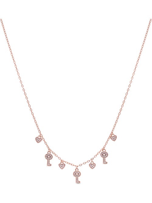 Collier Luxenter en zircone brillante avec finition en or rose 18 carats - Muraz - Kiabi Collier Luxenter en zircone brillante avec finition en or rose 18 carats - Muraz - Kiabi