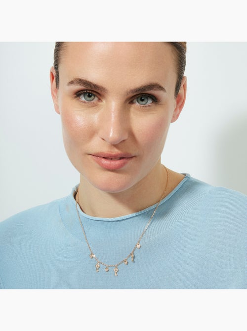 Collier Luxenter en zircone brillante avec finition en or rose 18 carats - Muraz - Kiabi Collier Luxenter en zircone brillante avec finition en or rose 18 carats - Muraz - Kiabi