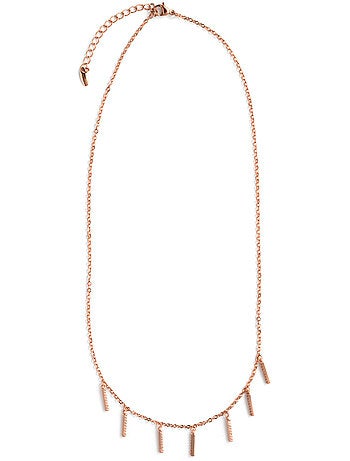 Collier Luxenter en zircone brillante avec finition en or rose 18 carats - Rambol