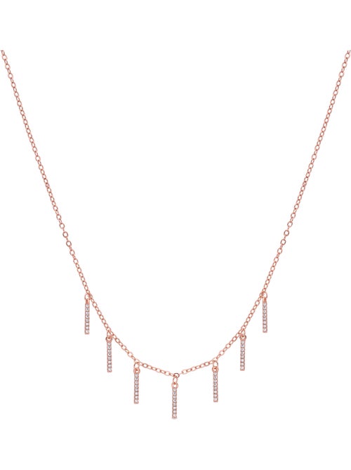 Collier Luxenter en zircone brillante avec finition en or rose 18 carats - Rambol - Kiabi Collier Luxenter en zircone brillante avec finition en or rose 18 carats - Rambol - Kiabi