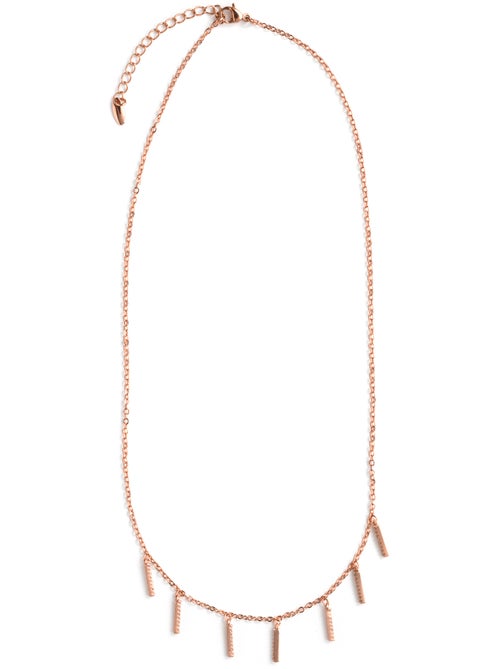 Collier Luxenter en zircone brillante avec finition en or rose 18 carats - Rambol - Kiabi Collier Luxenter en zircone brillante avec finition en or rose 18 carats - Rambol - Kiabi