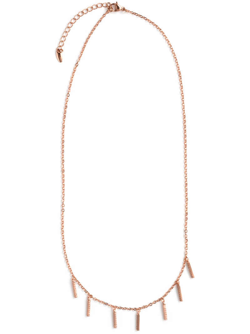 Collier Luxenter en zircone brillante avec finition en or rose 18 carats - Rambol Argent - Kiabi