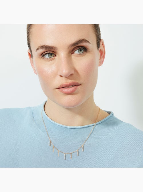 Collier Luxenter en zircone brillante avec finition en or rose 18 carats - Rambol - Kiabi Collier Luxenter en zircone brillante avec finition en or rose 18 carats - Rambol - Kiabi