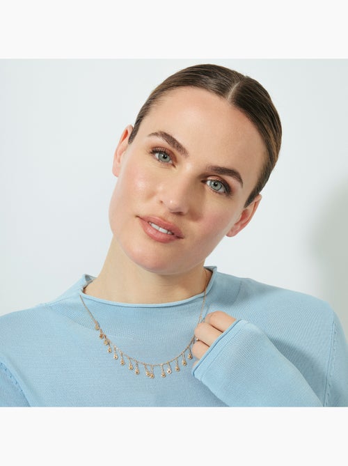 Collier Luxenter en zircone brillante avec finition en or rose 18 carats - Yaferth - Kiabi Collier Luxenter en zircone brillante avec finition en or rose 18 carats - Yaferth - Kiabi