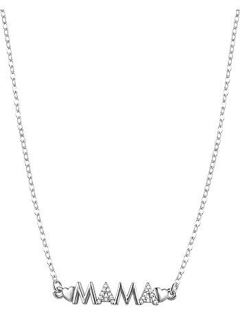 Collier Luxenter en zircone brillante avec finition en rhodium - Mamá