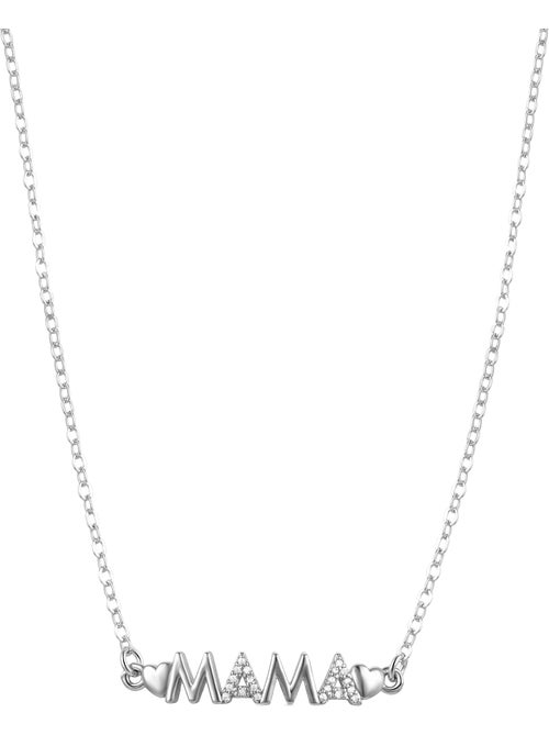 Collier Luxenter en zircone brillante avec finition en rhodium - Mamá - Kiabi Collier Luxenter en zircone brillante avec finition en rhodium - Mamá - Kiabi