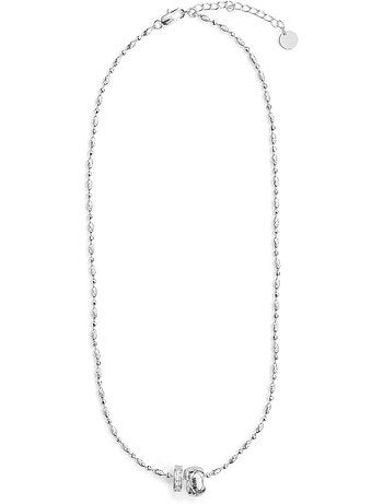 Collier Luxenter en zircone brillante, finition argentée - Laino