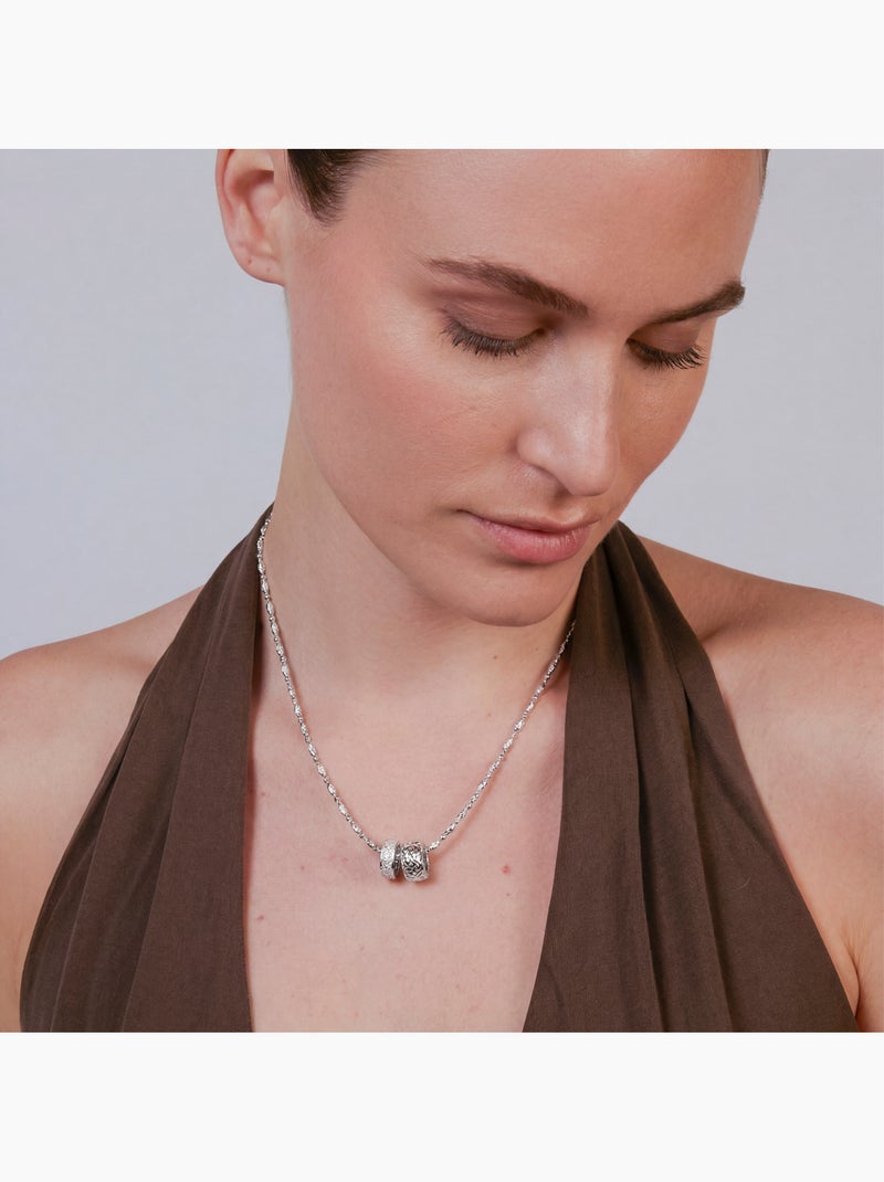Collier Luxenter en zircone brillante, finition argentée - Laino Argent - Kiabi