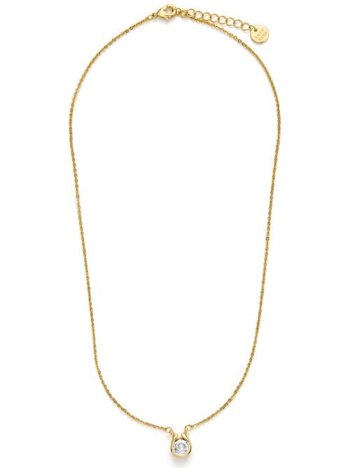 Collier Luxenter en zircone brillante, finition or jaune 18 carats - Ceol - Kiabi Collier Luxenter en zircone brillante, finition or jaune 18 carats - Ceol - Kiabi