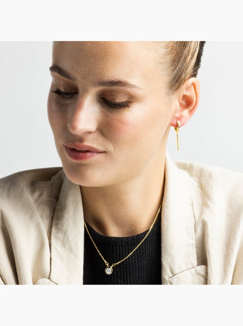 Collier Luxenter en zircone brillante, finition or jaune 18 carats - Ceol - Kiabi Collier Luxenter en zircone brillante, finition or jaune 18 carats - Ceol - Kiabi