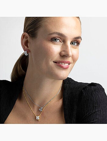 Collier Luxenter en zircone brillante, finition or jaune 18 carats - Trak