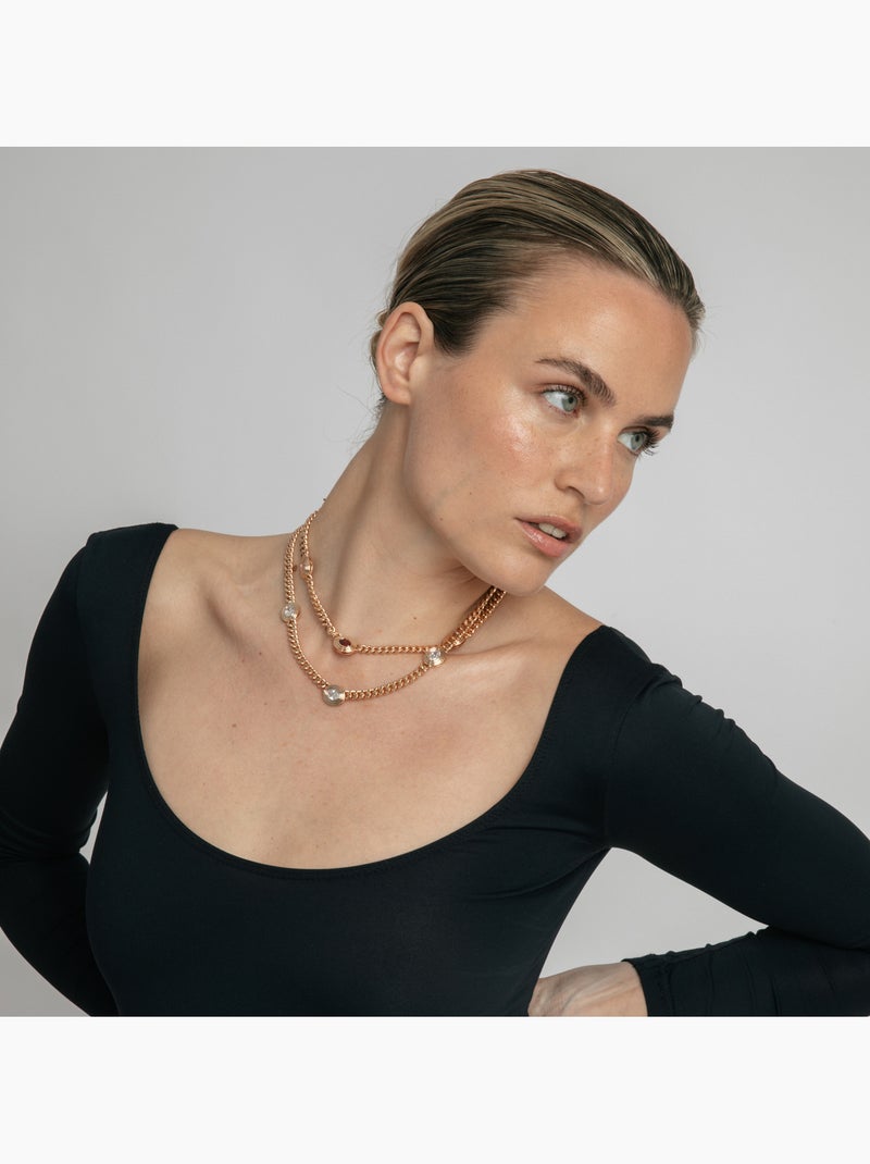 Collier Luxenter en zircone finition or jaune 18k - Odray Argent - Kiabi