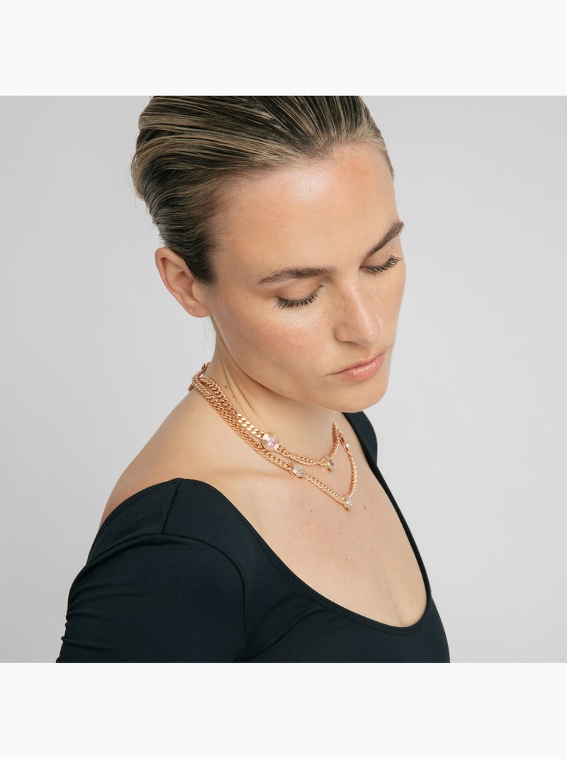 Collier Luxenter en zircone finition or jaune 18k - Odray Argent - Kiabi