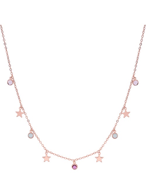 Collier Luxenter en zircone multicolore avec finition en or rose 18 carats - Varwi - Kiabi Collier Luxenter en zircone multicolore avec finition en or rose 18 carats - Varwi - Kiabi