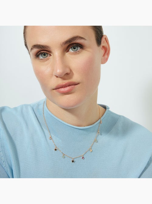 Collier Luxenter en zircone multicolore avec finition en or rose 18 carats - Varwi - Kiabi Collier Luxenter en zircone multicolore avec finition en or rose 18 carats - Varwi - Kiabi