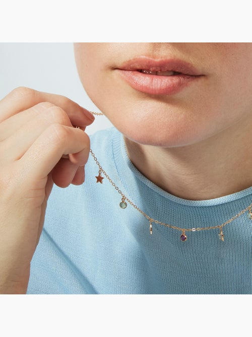 Collier Luxenter en zircone multicolore avec finition en or rose 18 carats - Varwi - Kiabi Collier Luxenter en zircone multicolore avec finition en or rose 18 carats - Varwi - Kiabi