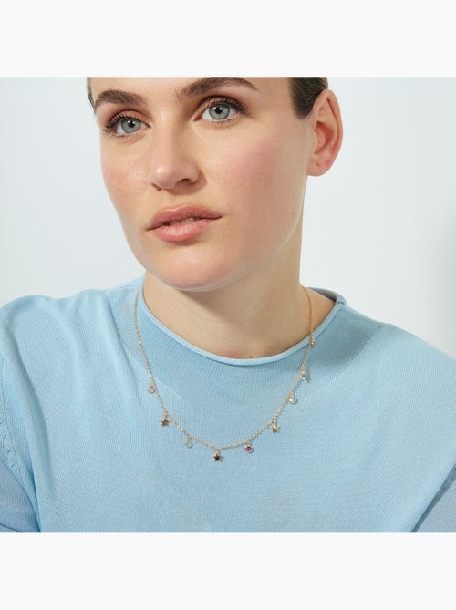 Collier Luxenter en zircone multicolore avec finition en or rose 18 carats - Varwi - Kiabi Collier Luxenter en zircone multicolore avec finition en or rose 18 carats - Varwi - Kiabi