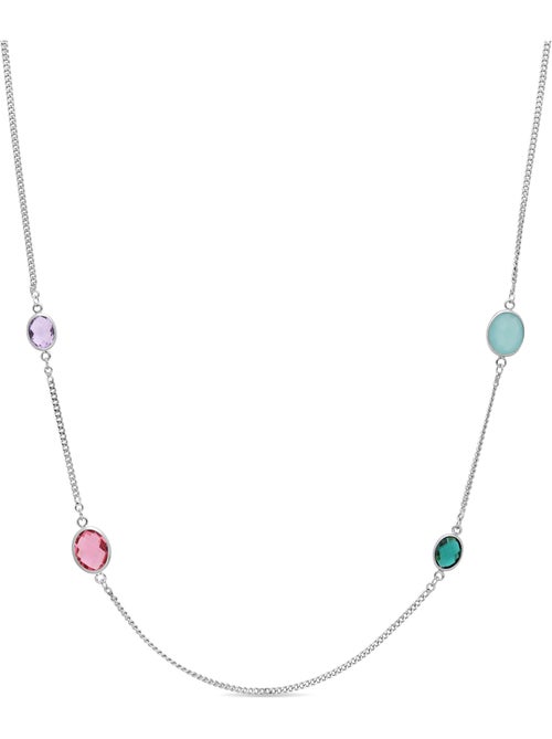 Collier Luxenter en zircone multicolore avec finition en rhodium - Nodiya - Kiabi Collier Luxenter en zircone multicolore avec finition en rhodium - Nodiya - Kiabi