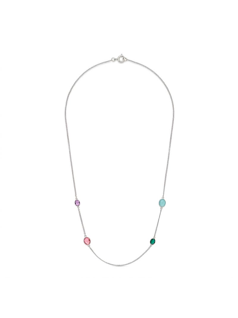 Collier Luxenter en zircone multicolore avec finition en rhodium - Nodiya Multicolore - Kiabi