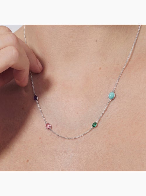 Collier Luxenter en zircone multicolore avec finition en rhodium - Nodiya - Kiabi Collier Luxenter en zircone multicolore avec finition en rhodium - Nodiya - Kiabi