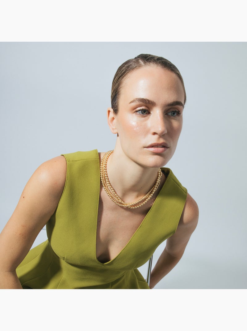 Collier Luxenter et plaqué or 18k - Bielzu Jaune - Kiabi