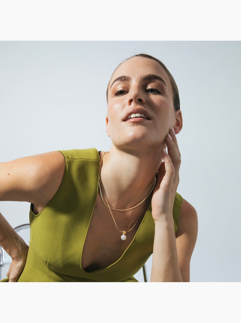 Collier Luxenter et plaqué or 18k - Cerya Jaune - Kiabi