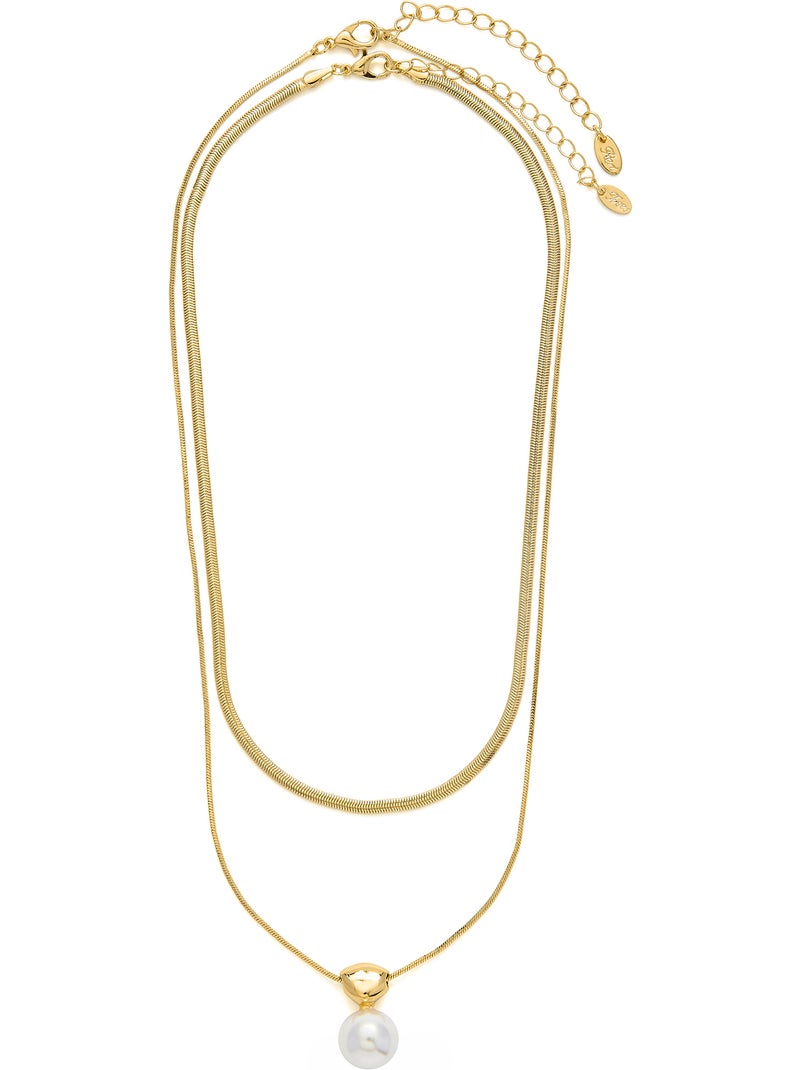 Collier Luxenter et plaqué or 18k - Cerya Jaune - Kiabi