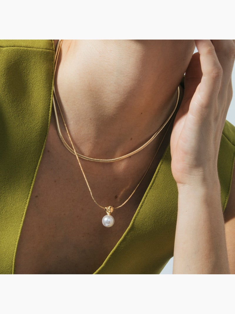 Collier Luxenter et plaqué or 18k - Cerya Jaune - Kiabi