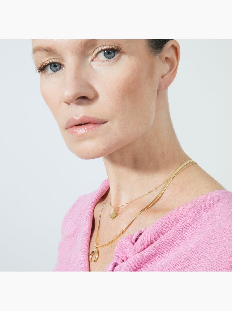 Collier Luxenter et plaqué or 18k - Fada Jaune - Kiabi