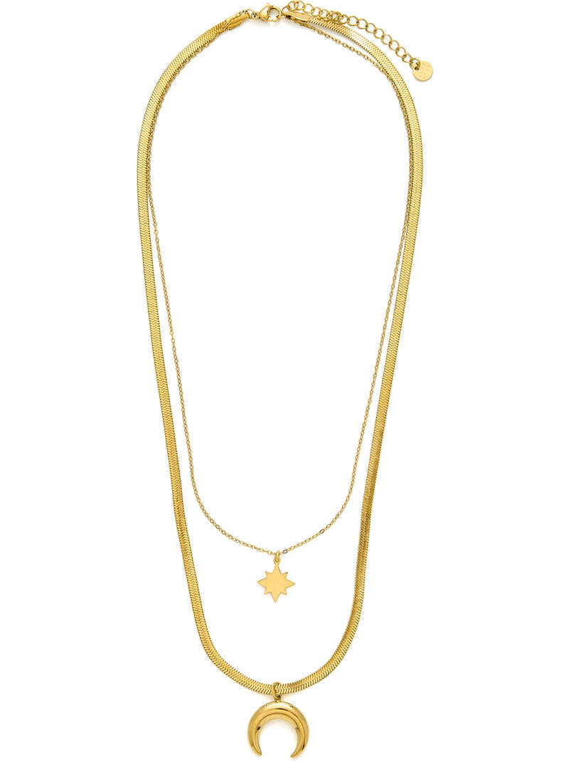 Collier Luxenter et plaqué or 18k - Fada Jaune - Kiabi