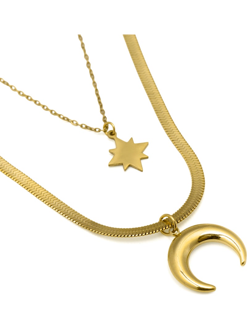 Collier Luxenter et plaqué or 18k - Fada Jaune - Kiabi