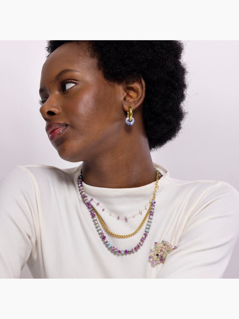 Collier Luxenter et plaqué or 18k - Hidao Jaune - Kiabi