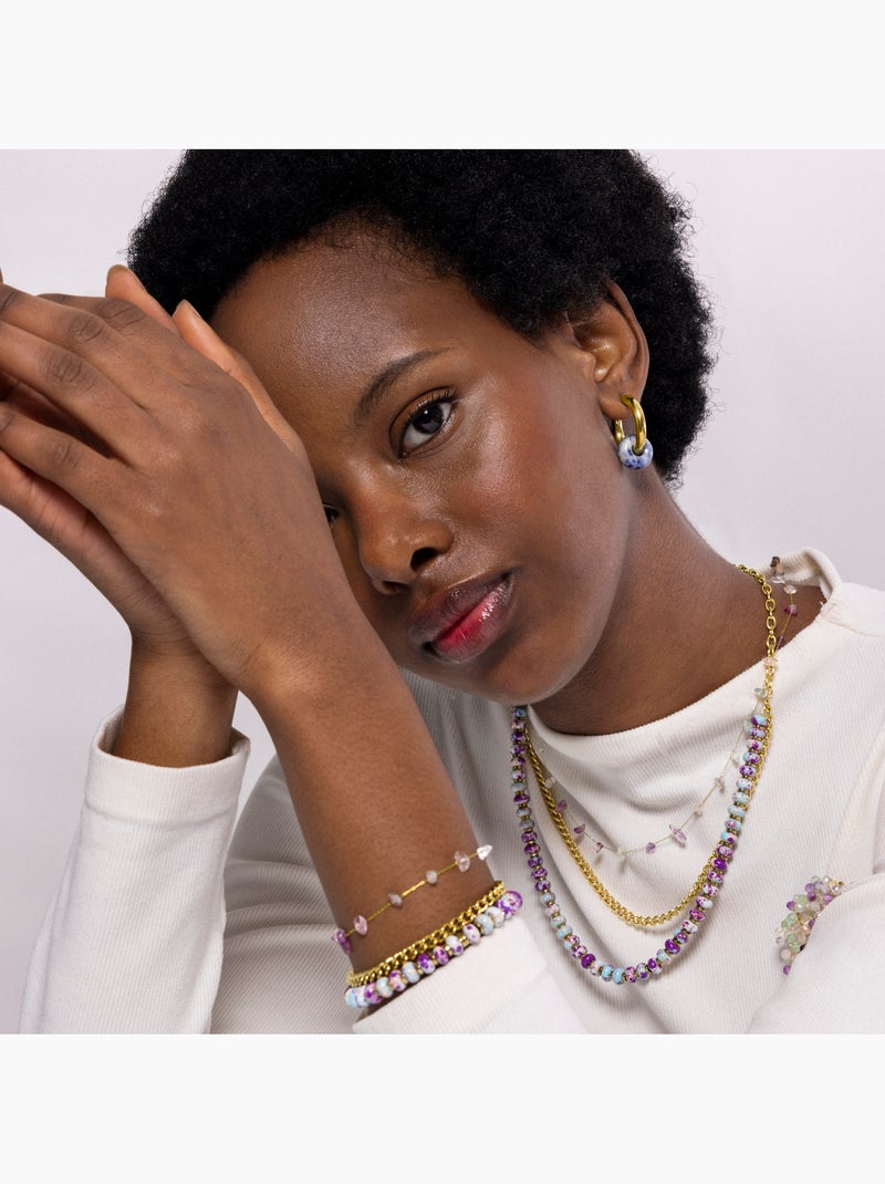 Collier Luxenter et plaqué or 18k - Hidao Jaune - Kiabi