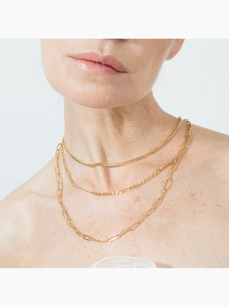 Collier Luxenter et plaqué or 18k - Korvia Jaune - Kiabi