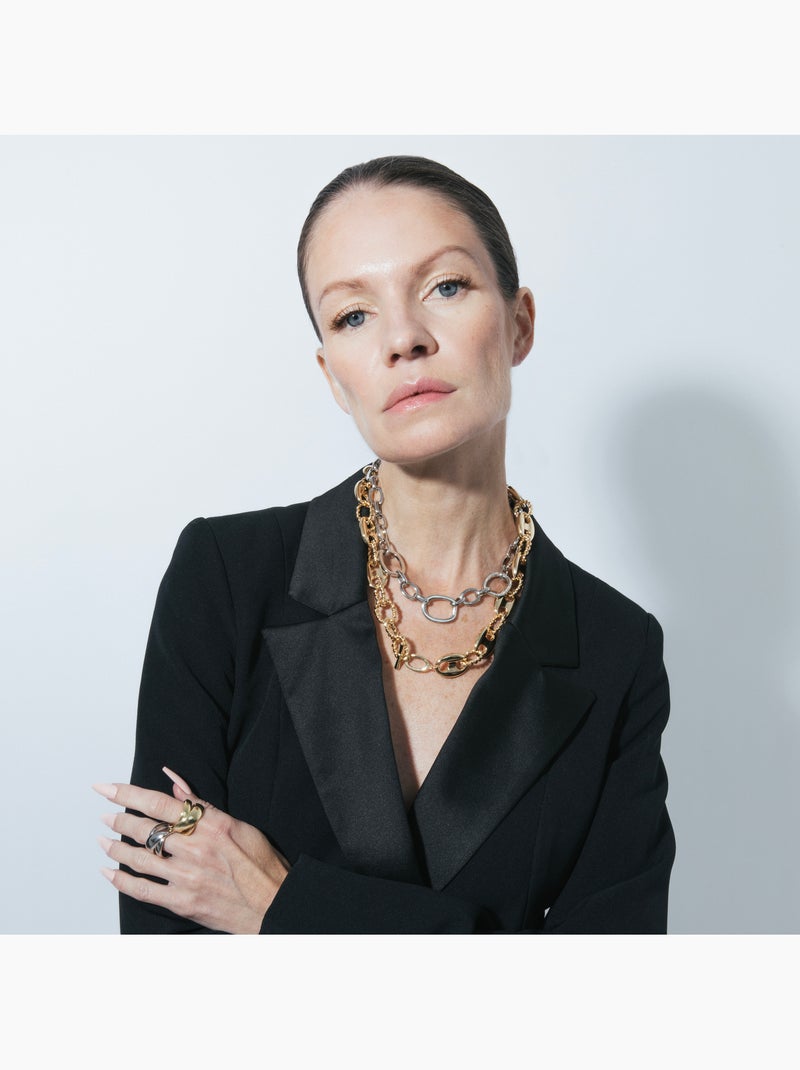 Collier Luxenter et plaqué or 18k - Laroth Jaune - Kiabi