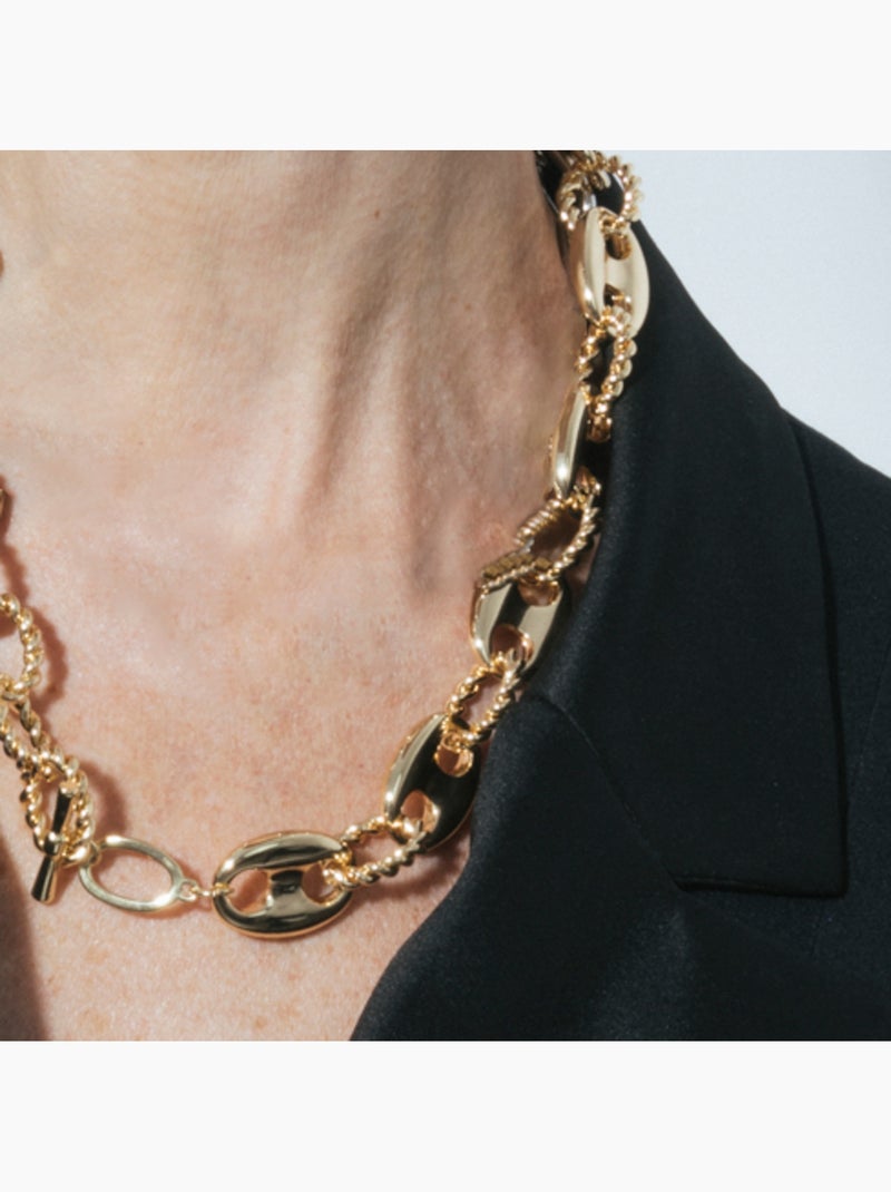 Collier Luxenter et plaqué or 18k - Laroth Jaune - Kiabi