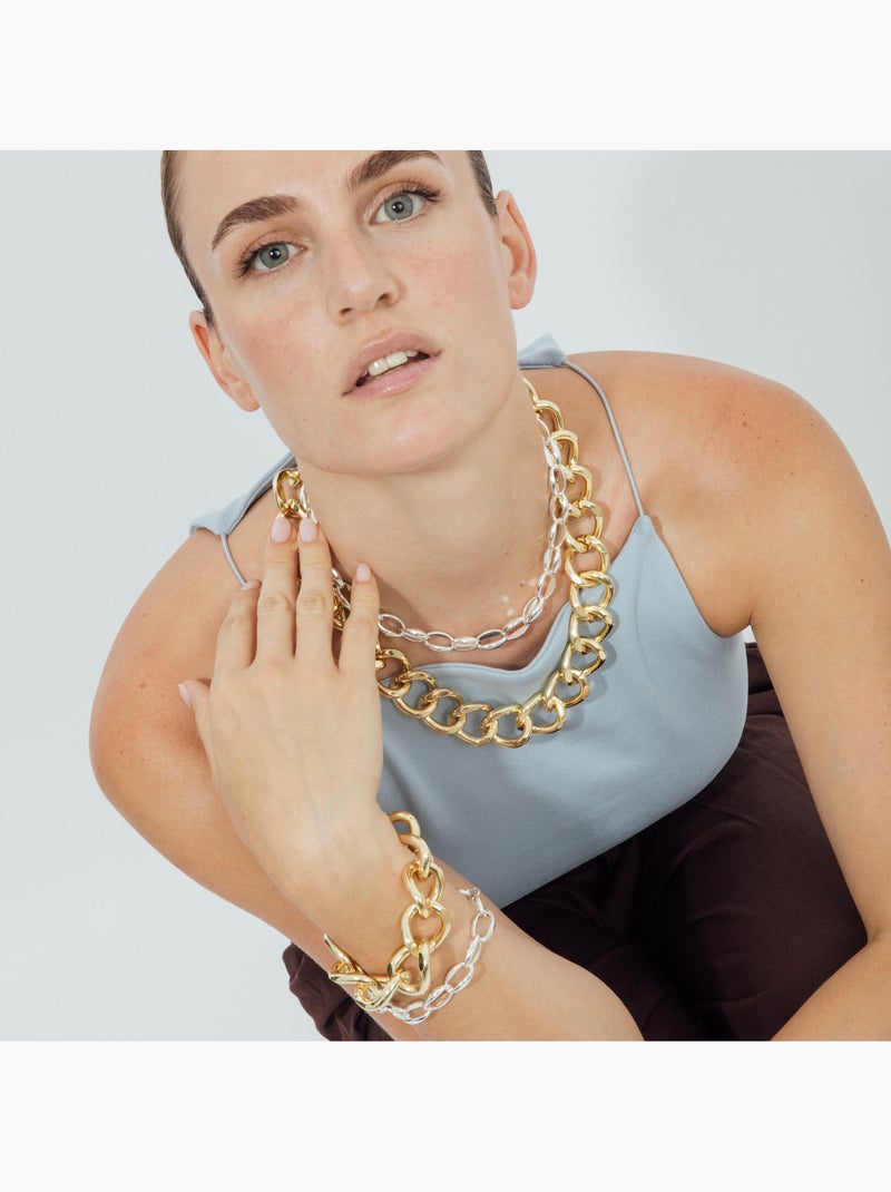 Collier Luxenter et plaqué or 18k - Moba Doré/or - Kiabi