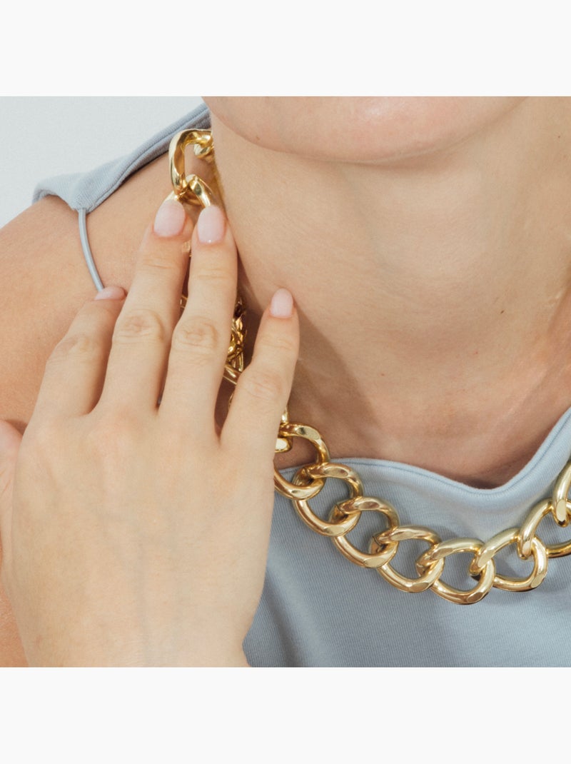 Collier Luxenter et plaqué or 18k - Moba Jaune - Kiabi