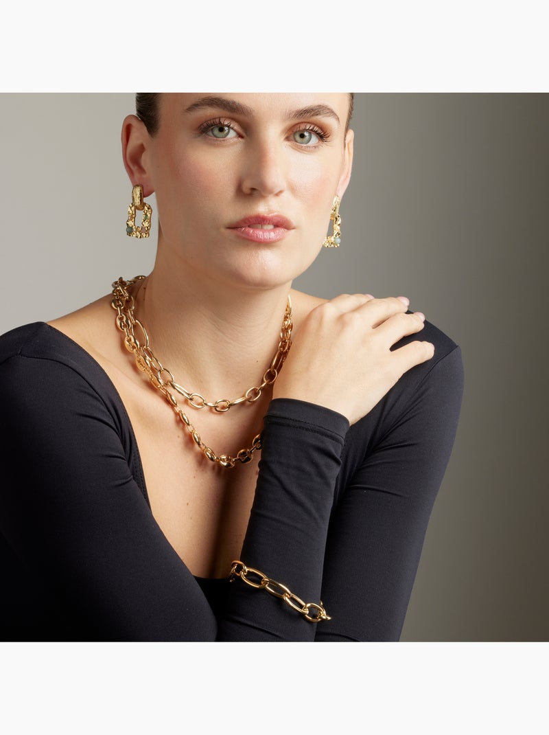 Collier Luxenter et plaqué or 18k - Oplie Jaune - Kiabi