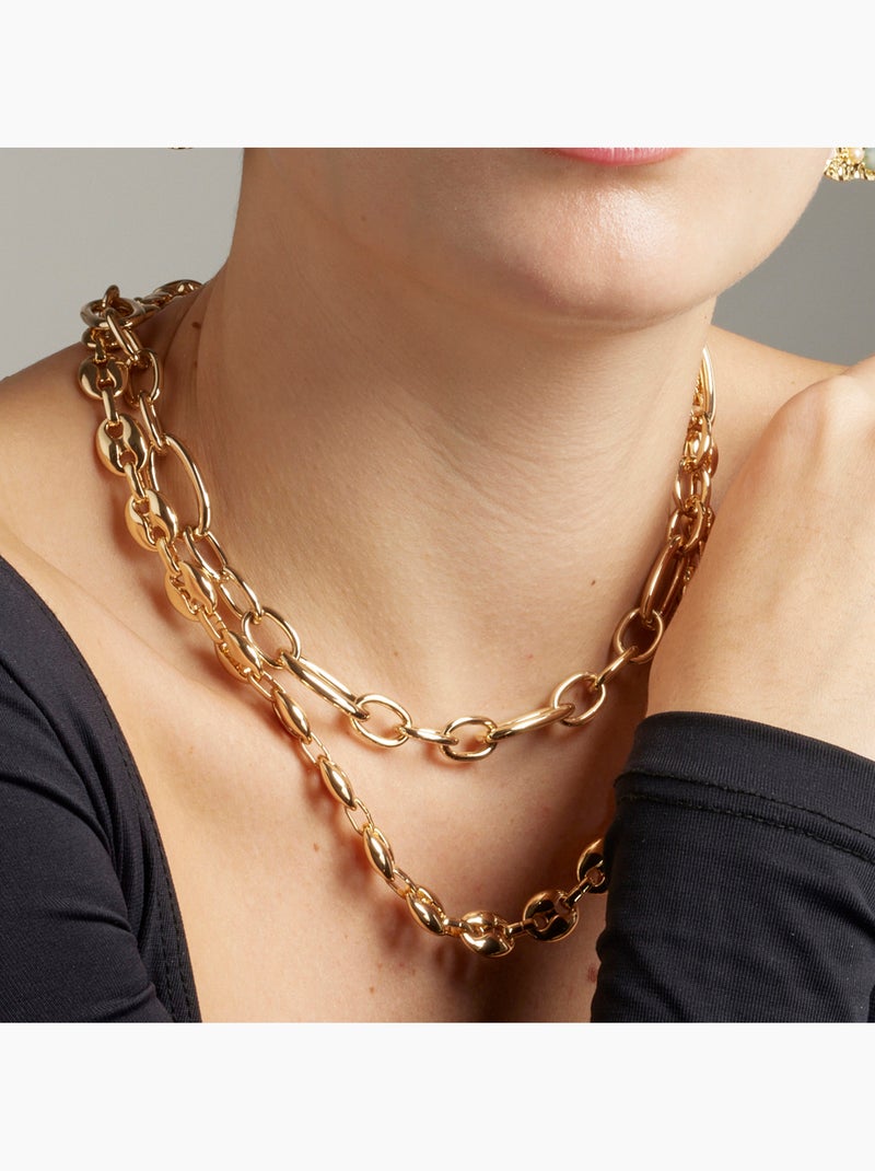 Collier Luxenter et plaqué or 18k - Oplie Jaune - Kiabi