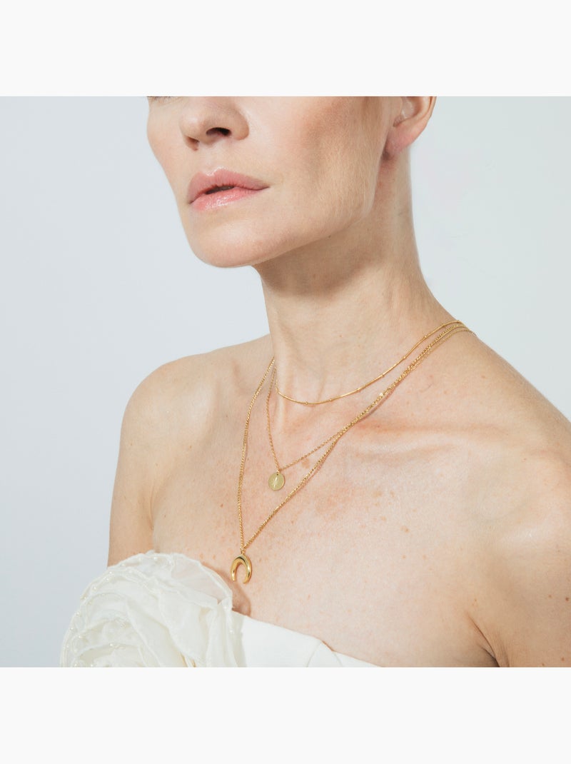 Collier Luxenter et plaqué or 18k - Salsu Jaune - Kiabi