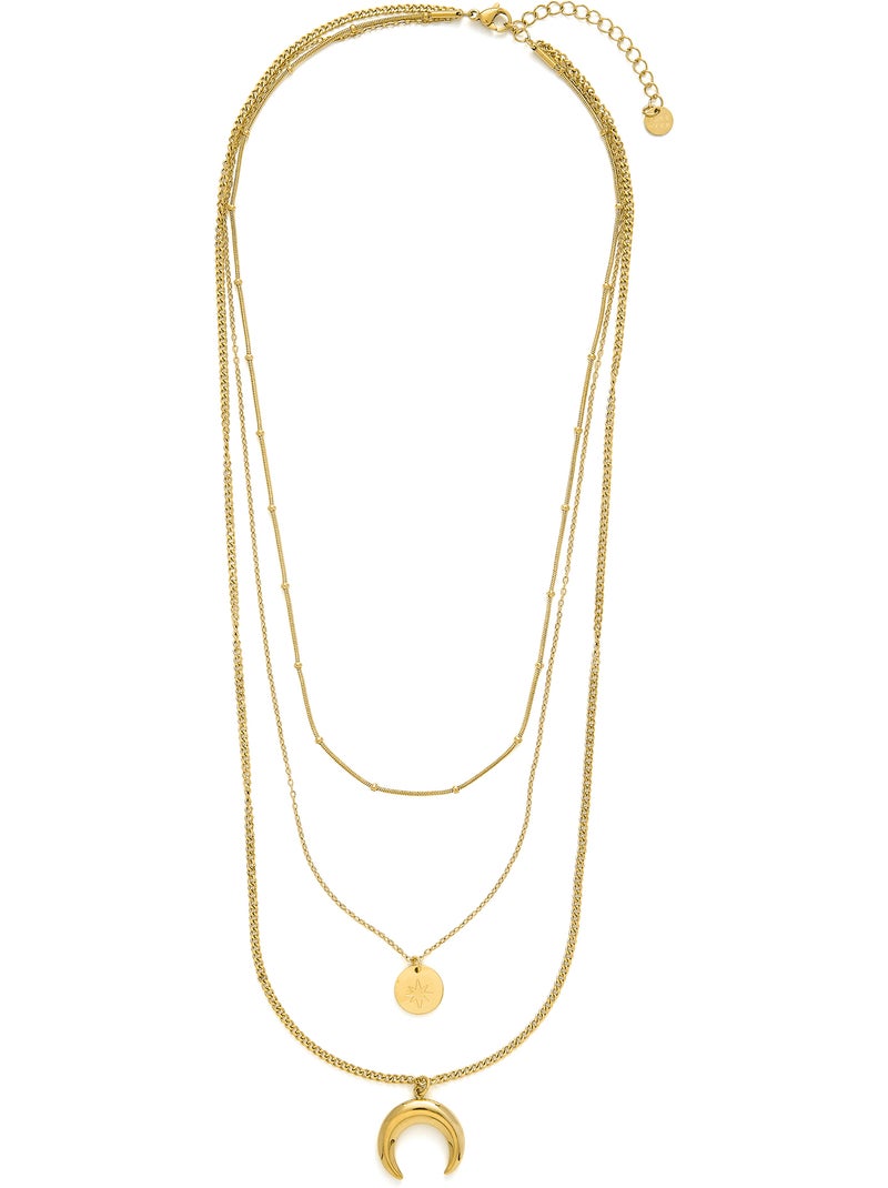 Collier Luxenter et plaqué or 18k - Salsu Jaune - Kiabi