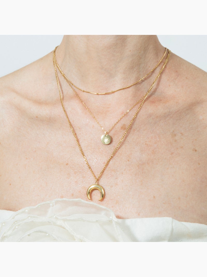 Collier Luxenter et plaqué or 18k - Salsu Jaune - Kiabi