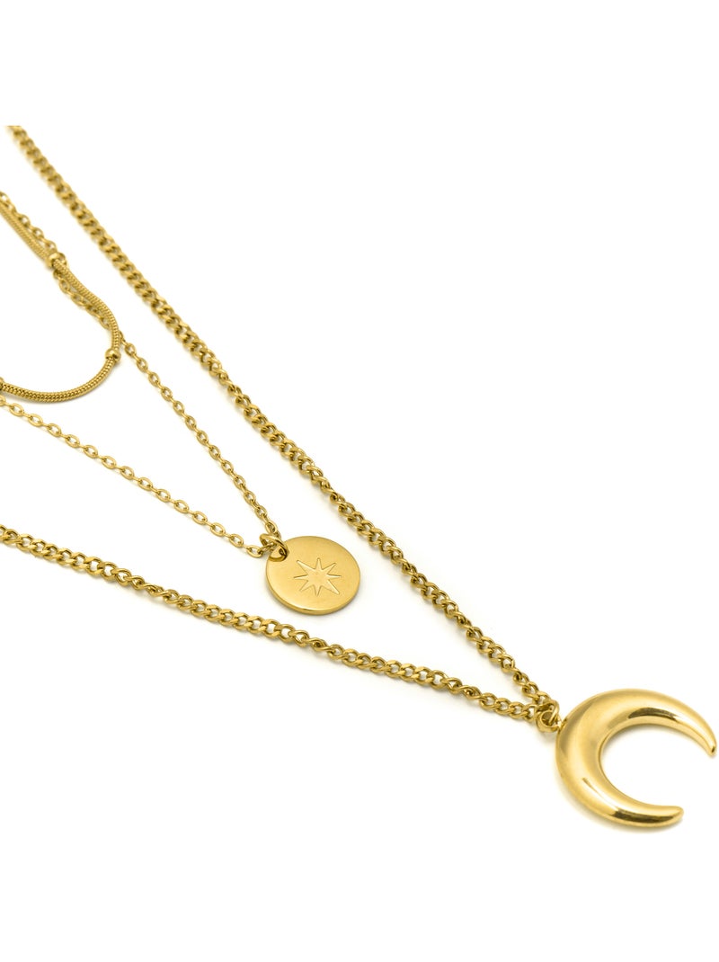 Collier Luxenter et plaqué or 18k - Salsu Jaune - Kiabi