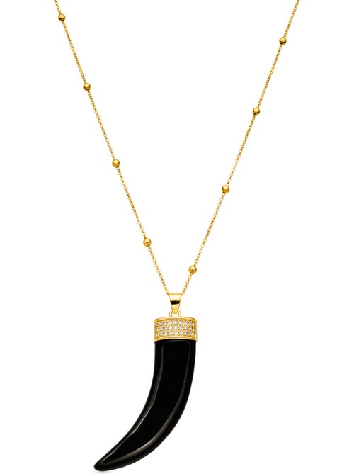 Collier Luxenter finition argent et laqué noir - Arhew - Kiabi Collier Luxenter finition argent et laqué noir - Arhew - Kiabi